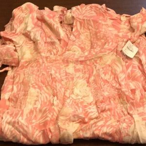 Free People Midi dress NWT Pink Combo retail 168.0